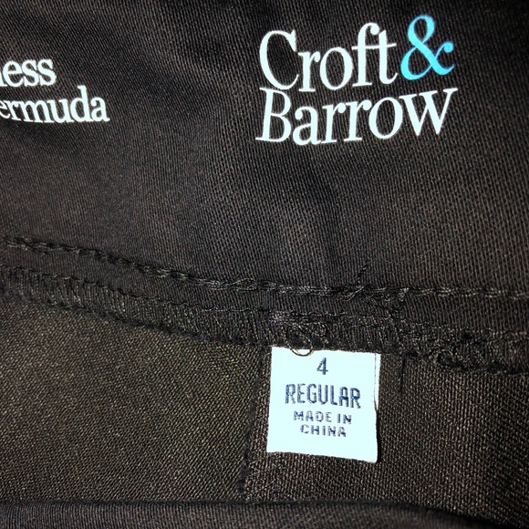 CROFT & BARROW Bermuda Shorts Size 4 Regular Black Pull On Womens New - Picture 9 of 12